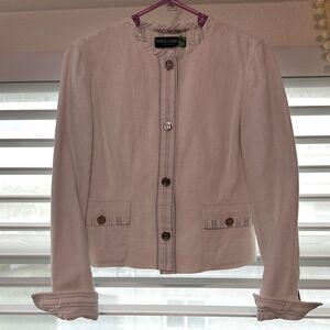 Dolce & Gabbana Cream Blazer with Striped Accents